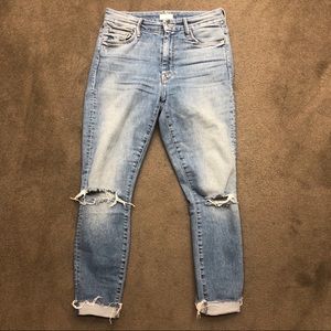 Mother High Waisted Looker Ankle Fray - 26